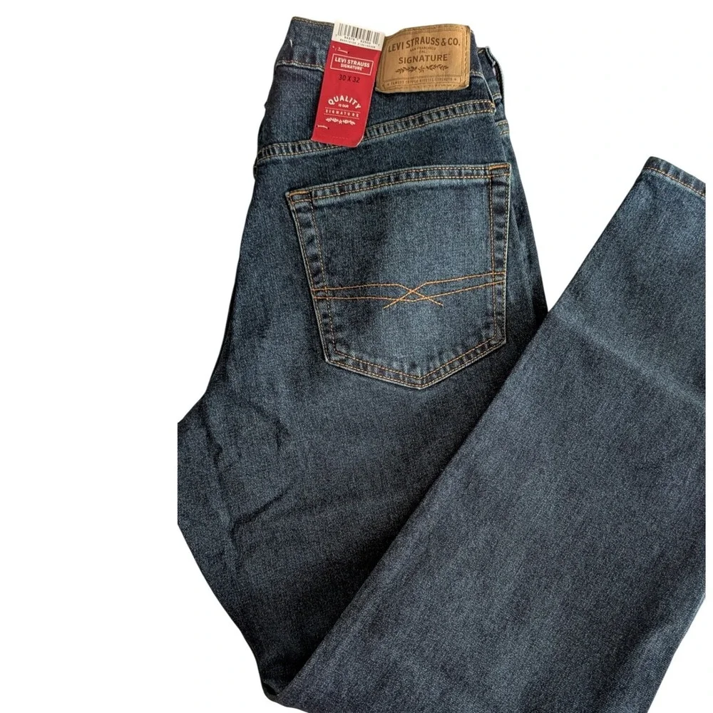 Levi Strauss Men's Athletic Fit Jeans Dark Wash 30x32 New NWT